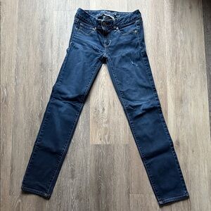 Women's American Eagle 4 Short Skinny Stretch Dark Blue Jeans